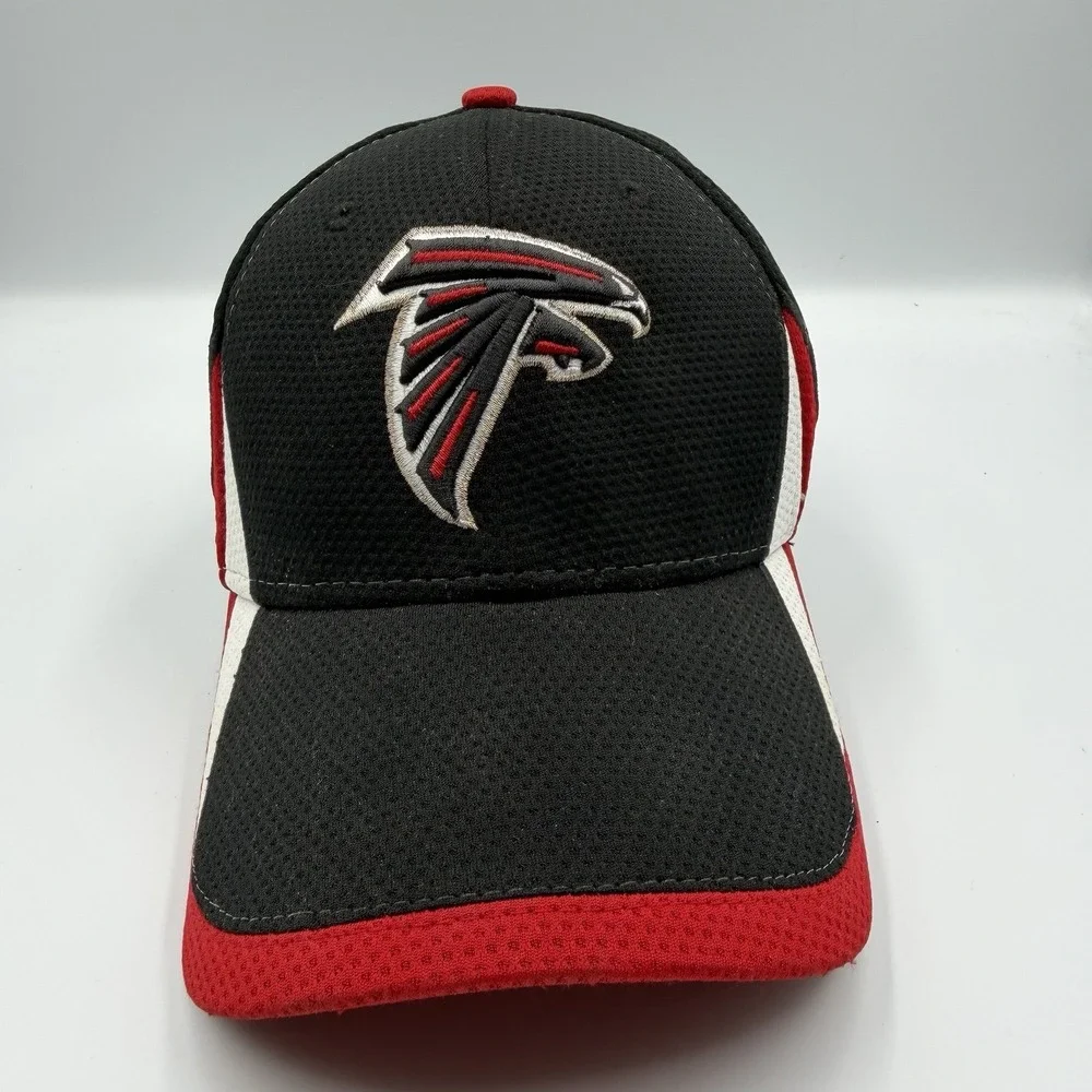 Atlanta Falcons New Era 39THIRTY Hat‎ NFL Stretch Fit Black Red